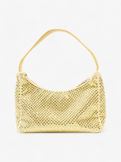 Prada Hobo Re-Edition 2000 Yellow Silk