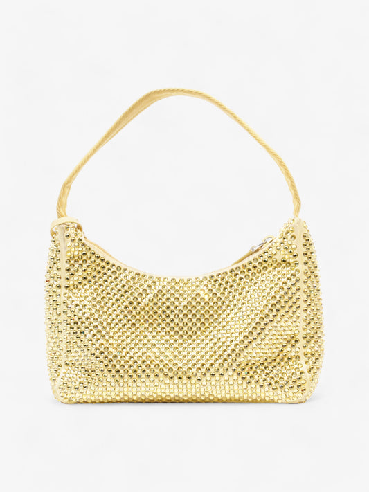 Prada Hobo Re-Edition 2000 Yellow Silk