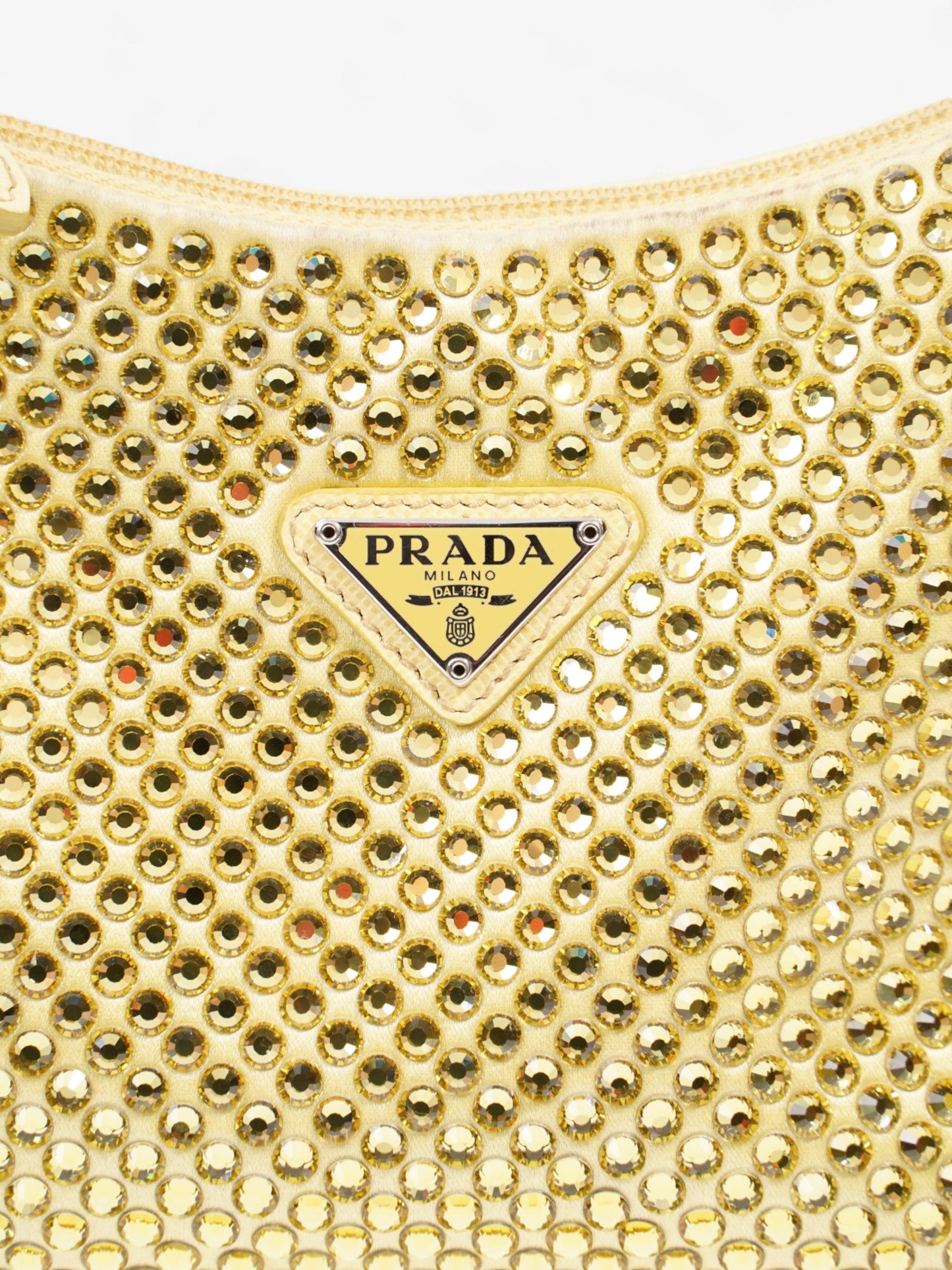 Prada Hobo Re-Edition 2000 Yellow Silk