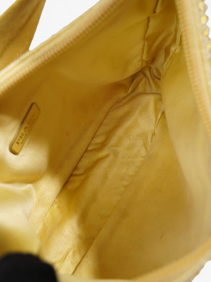 Prada Hobo Re-Edition 2000 Yellow Silk