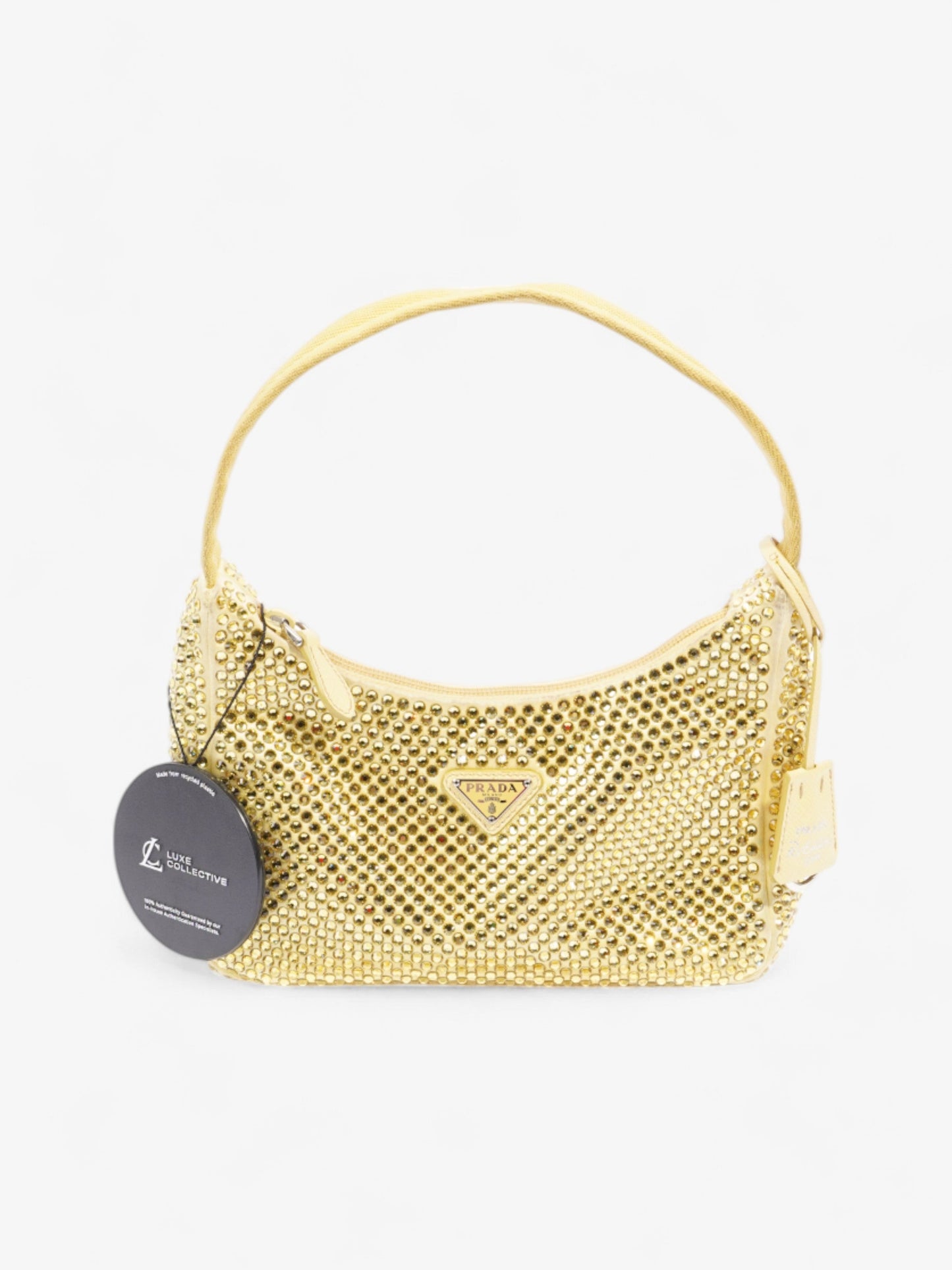 Prada Hobo Re-Edition 2000 Yellow Silk