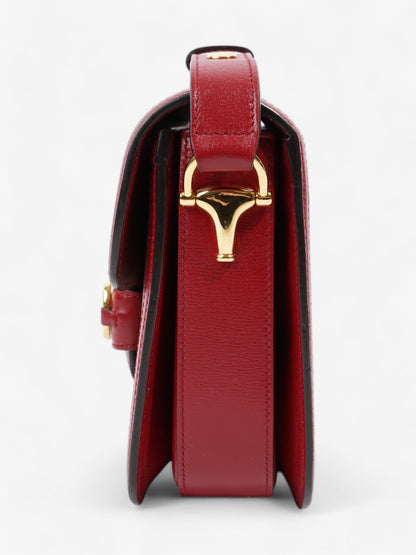 Gucci Horsebit 1955 Shoulder Bag in Coated GG Canvas with Red Leather Red / Monogram Coated Canvas