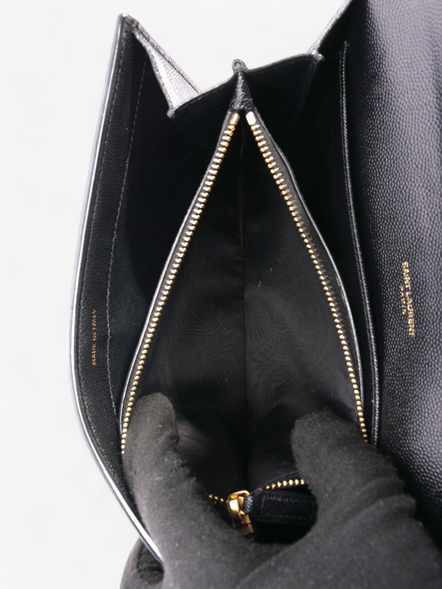 Saint Laurent Uptown Crossbody Black Leather Mini