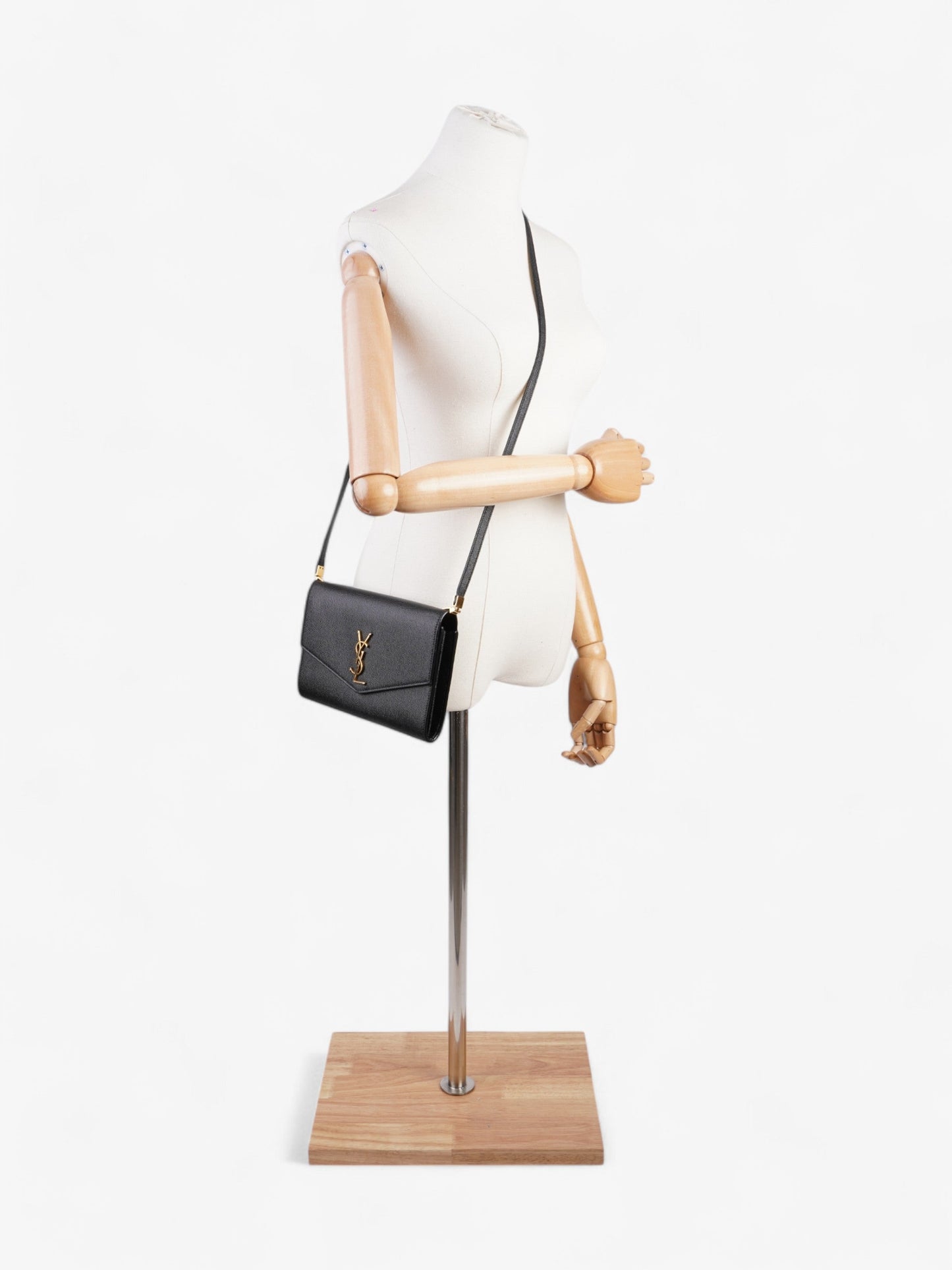 Saint Laurent Uptown Crossbody Black Leather Mini