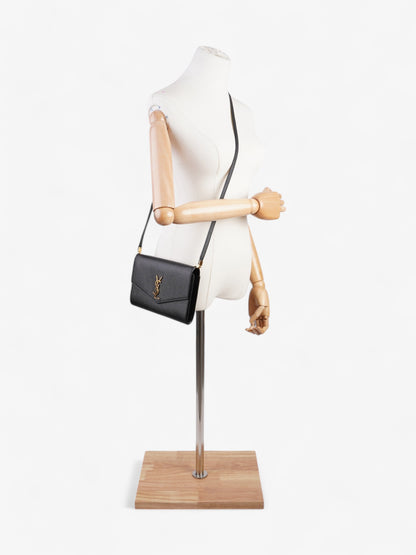 Saint Laurent Uptown Crossbody Black Leather Mini