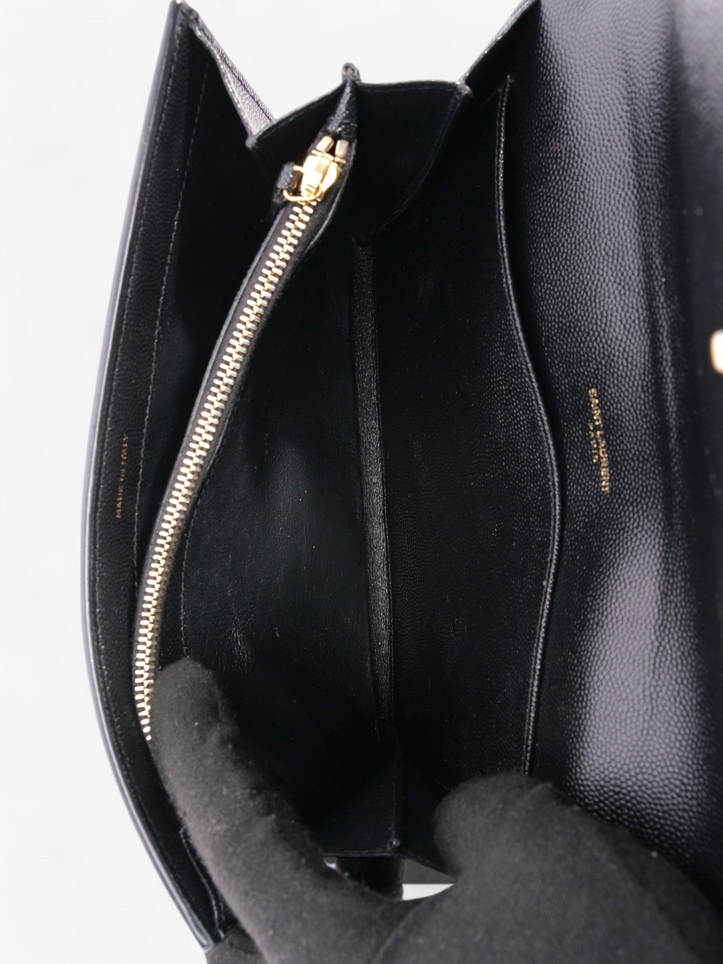 Saint Laurent Uptown Crossbody Black Leather Mini