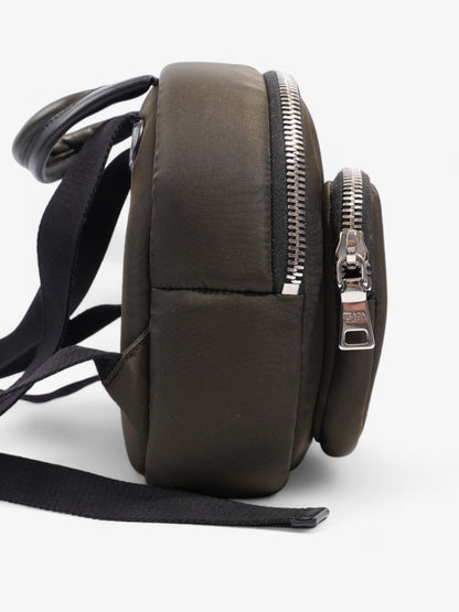 Prada Triangle Backpack Khaki Re Nylon