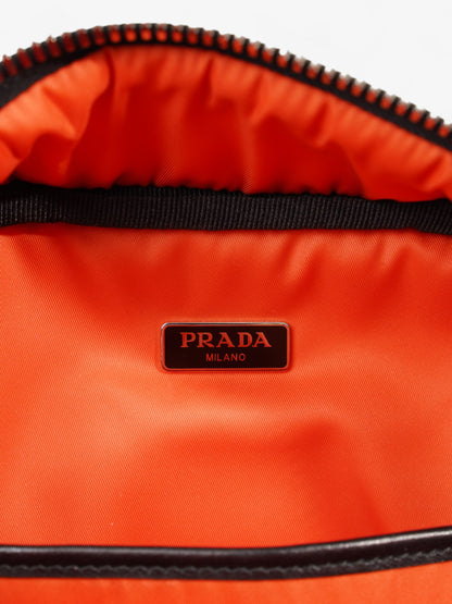 Prada Triangle Backpack Khaki Re Nylon
