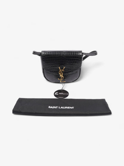 Saint Laurent Kaia Shoulder Bag Black Embossed Leather Small