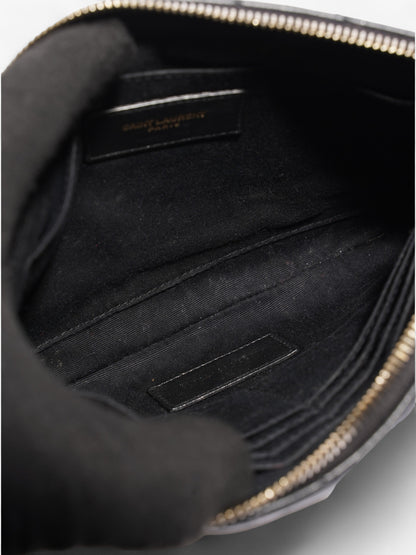 Saint Laurent Monogram Wristlet Black Leather