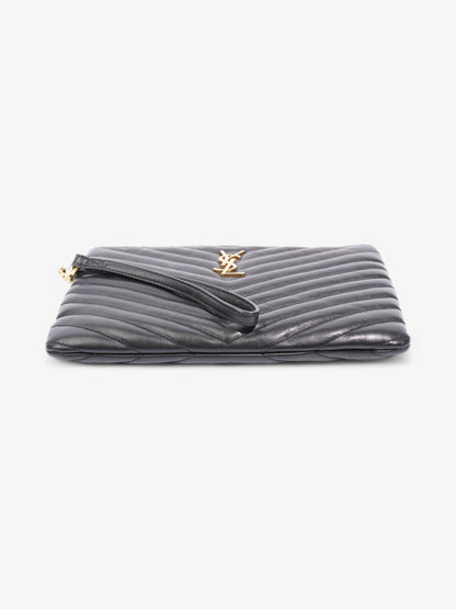 Saint Laurent Monogram Wristlet Black Leather