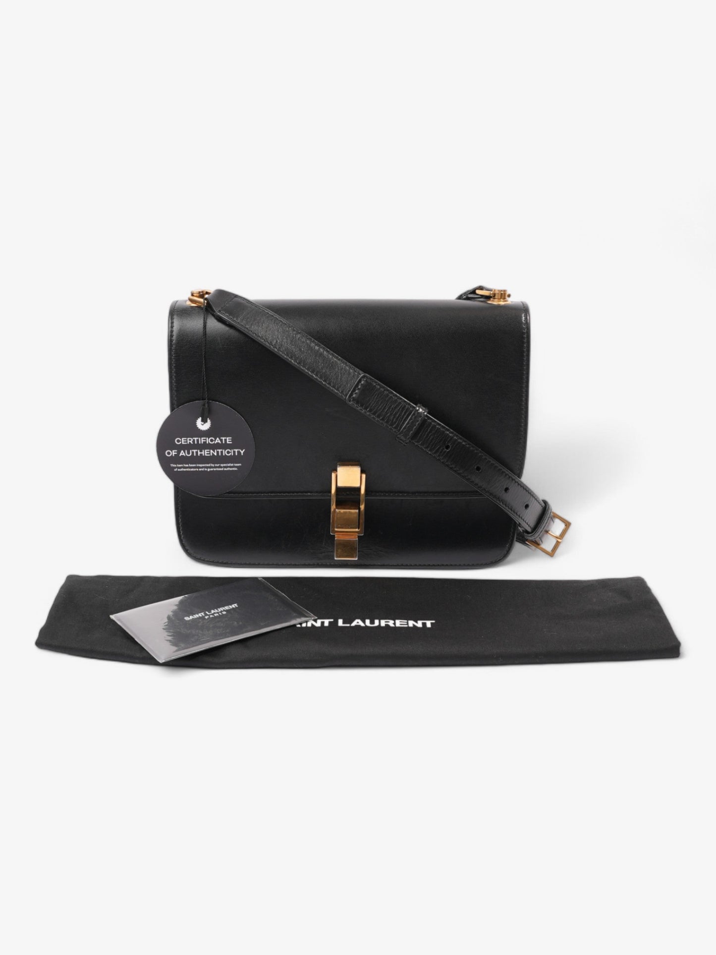 Saint Laurent Le Carré Black Leather Medium