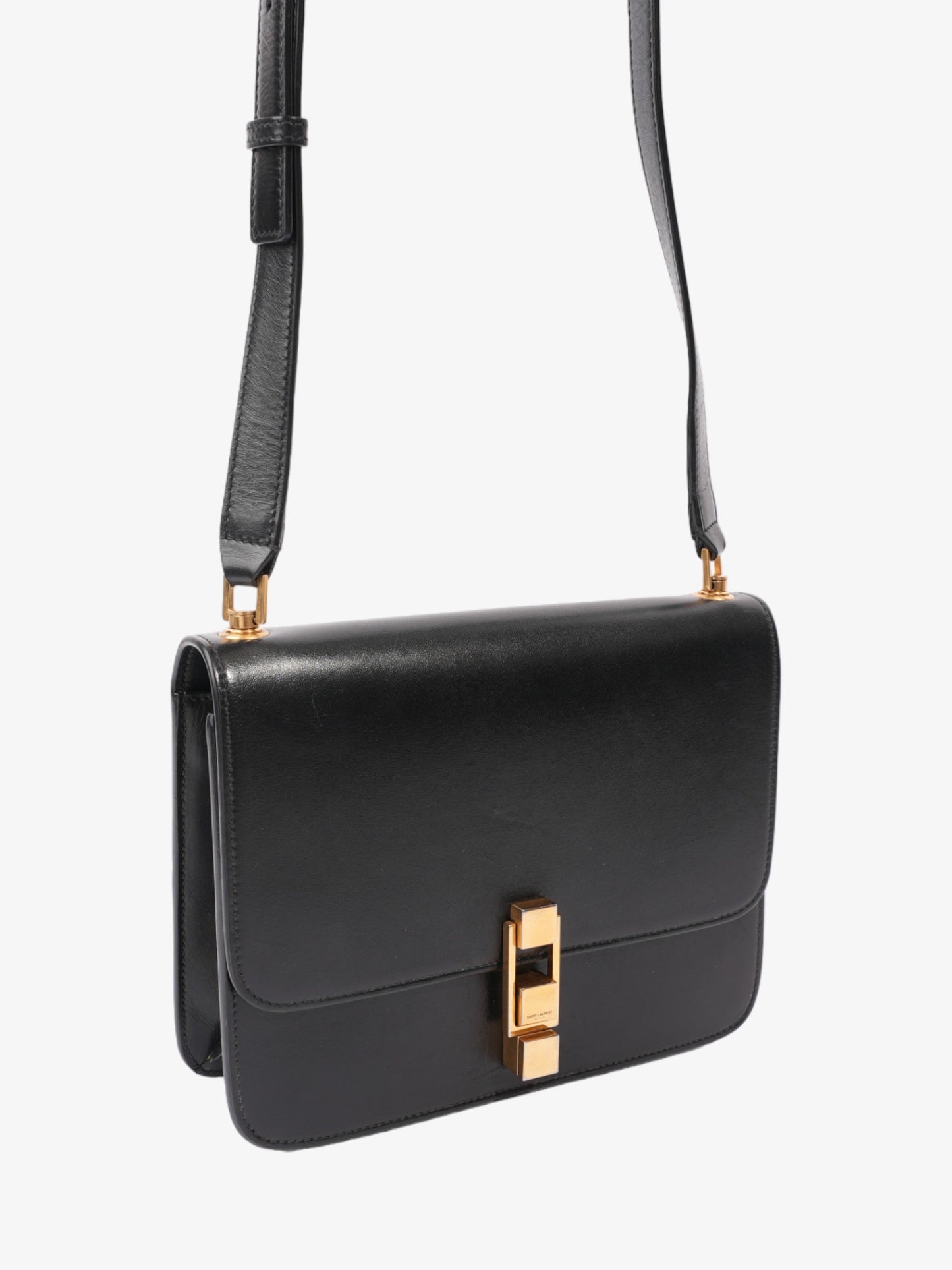 Saint Laurent Le Carré Black Leather Medium