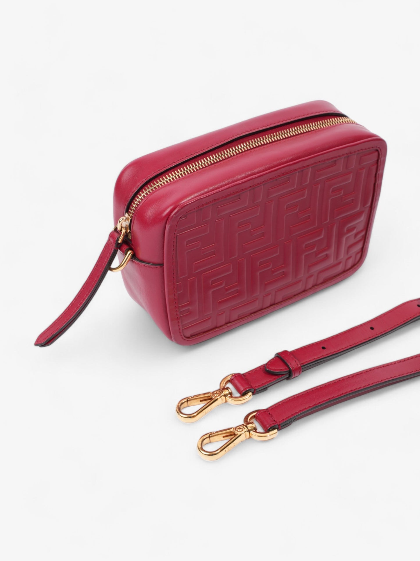 Fendi Camera Bag Red Leather Mini