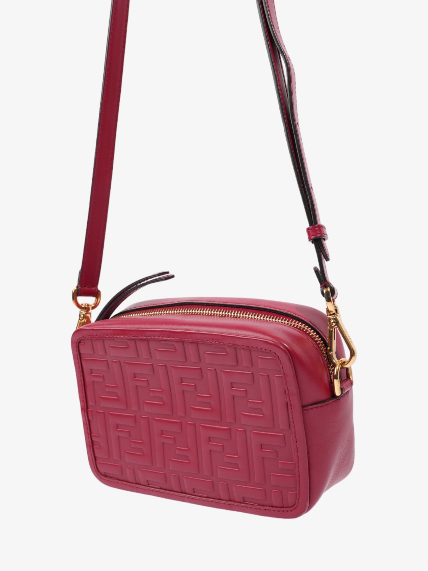 Fendi Camera Bag Red Leather Mini