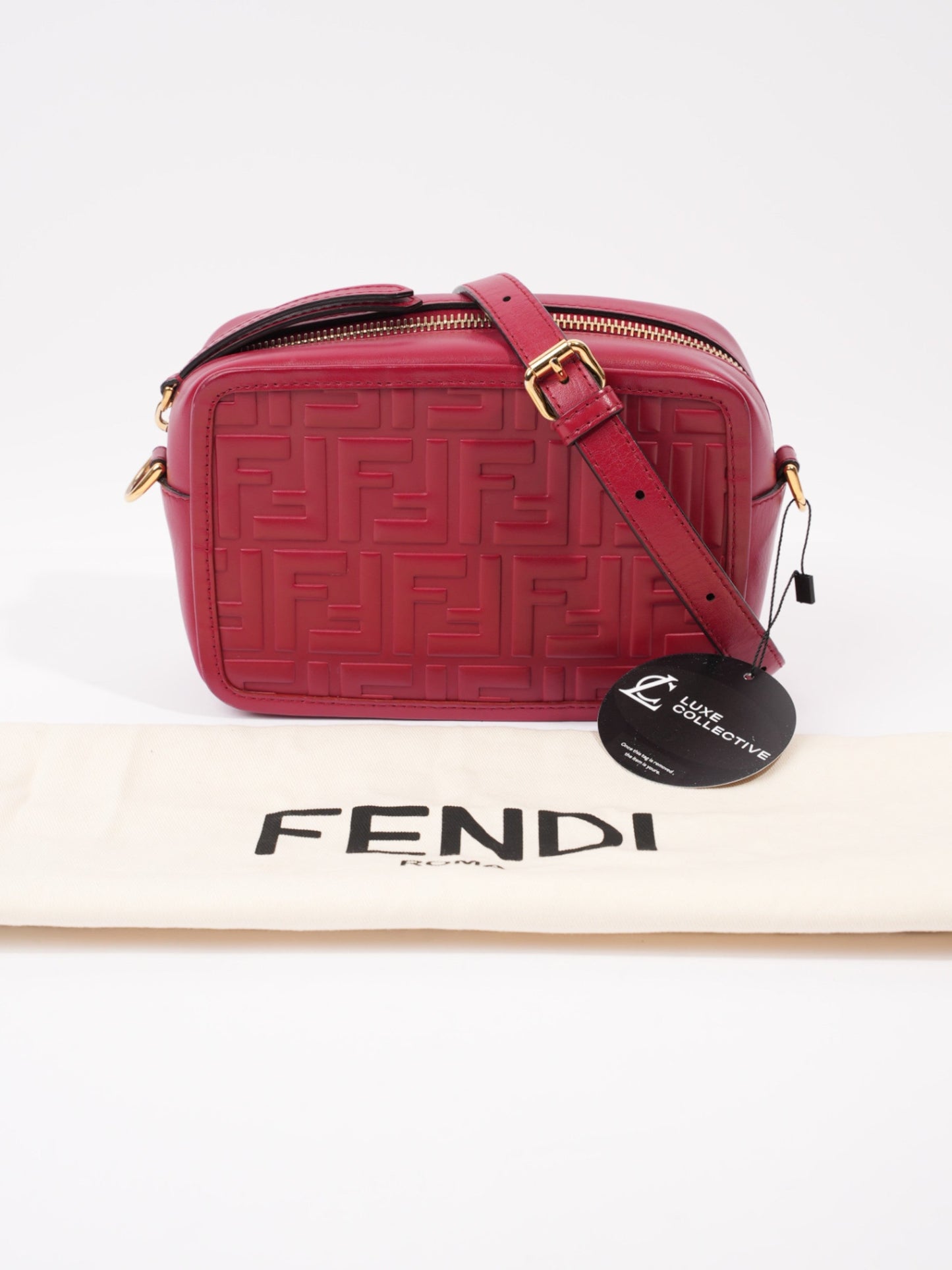 Fendi Camera Bag Red Leather Mini