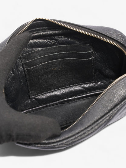 Saint Laurent Lou Crossbody Black Grained Leather Mini