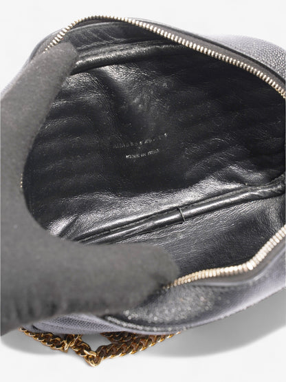 Saint Laurent Lou Crossbody Black Grained Leather Mini