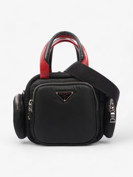 Prada Cargo Pocket Tote Black / Red Re Nylon
