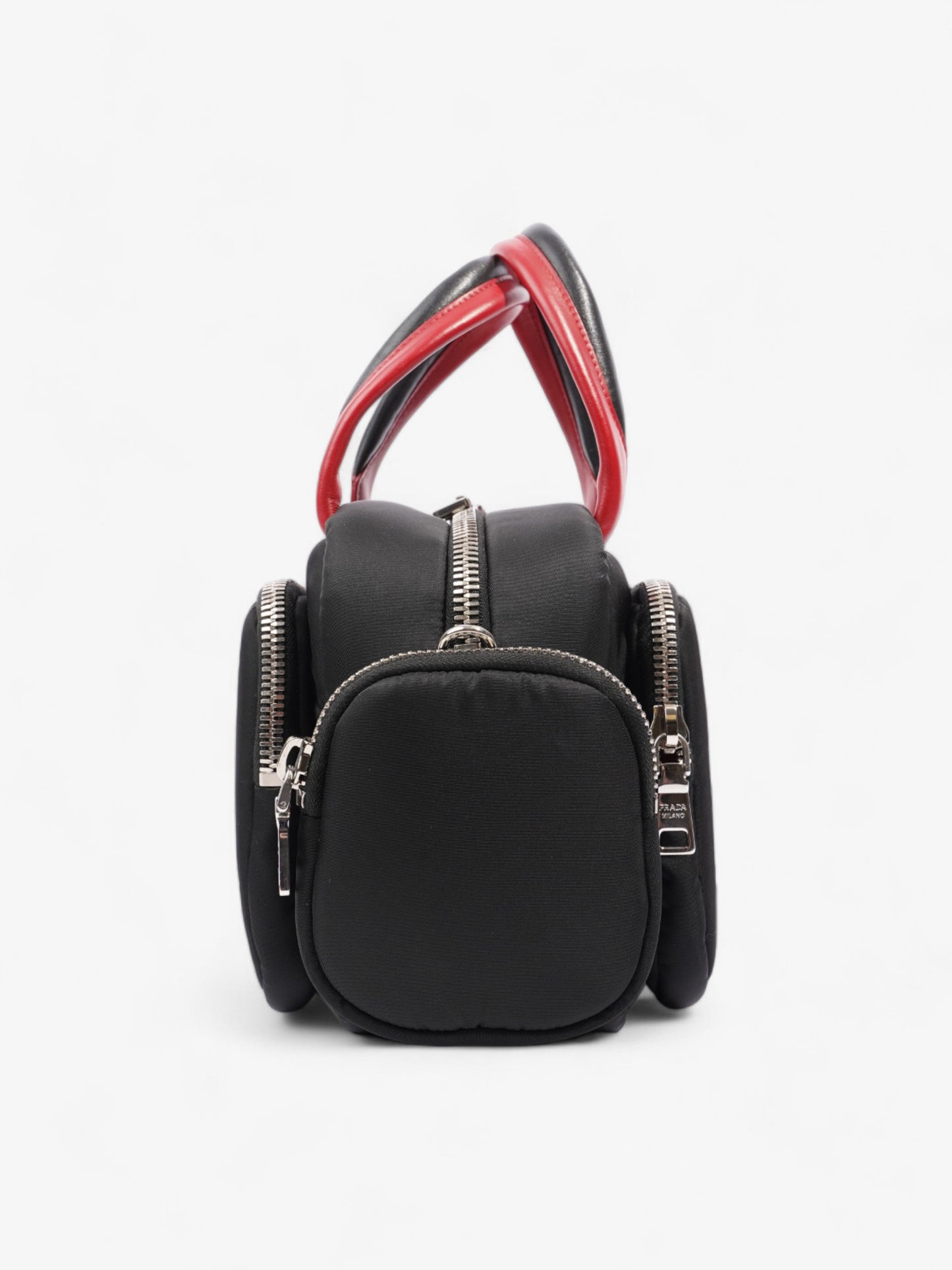 Prada Cargo Pocket Tote Black / Red Re Nylon