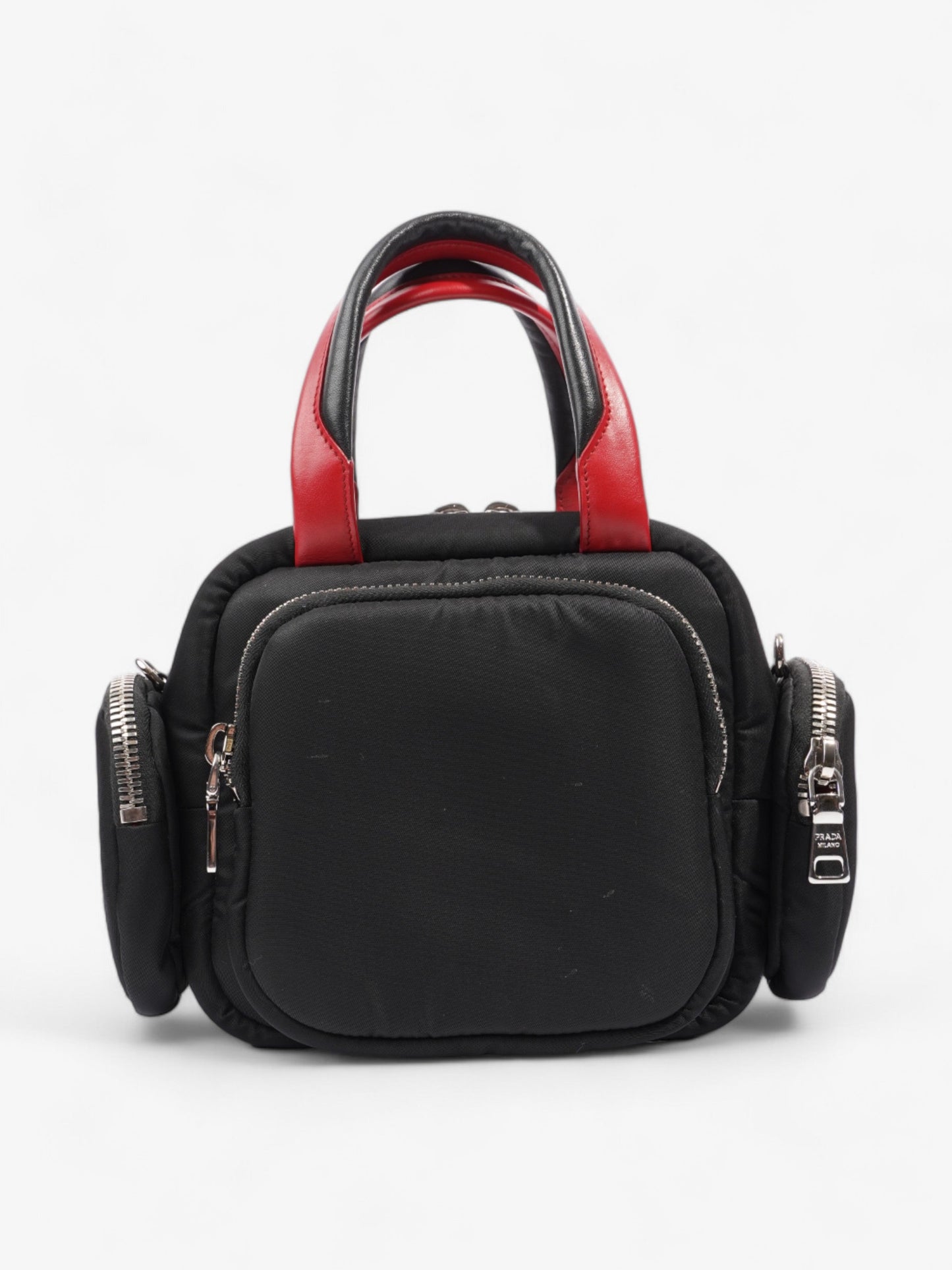 Prada Cargo Pocket Tote Black / Red Re Nylon