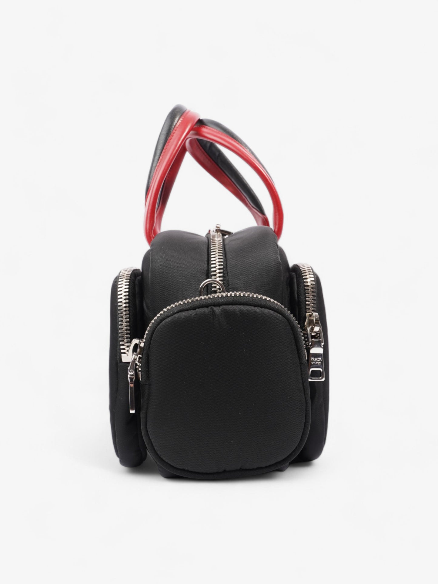 Prada Cargo Pocket Tote Black / Red Re Nylon