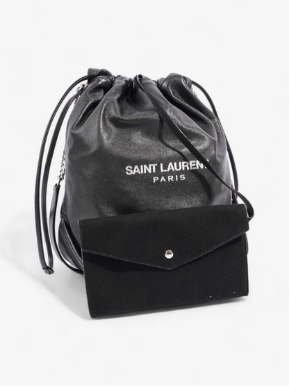 Saint Laurent Sac Pouch Black Leather