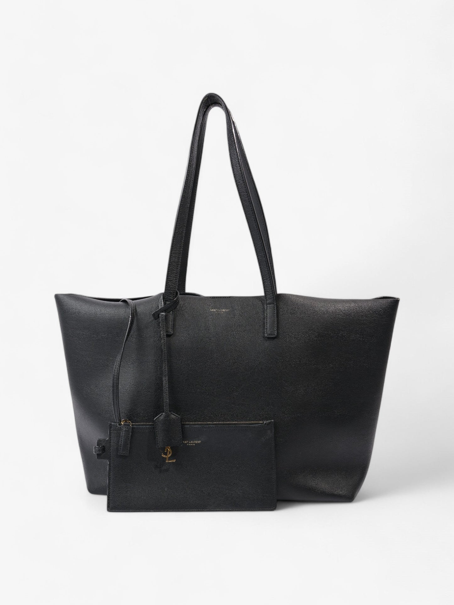 Saint Laurent Shopper Tote Black Leather