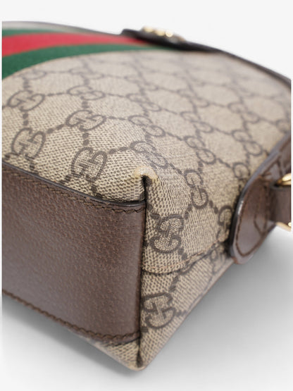 Gucci Ophidia Shoulder Bag Supreme / Green / Red Coated Canvas Small