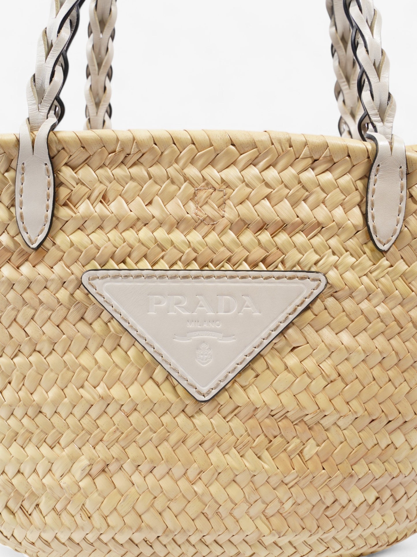 Prada Basket bag Beige / White Wicker