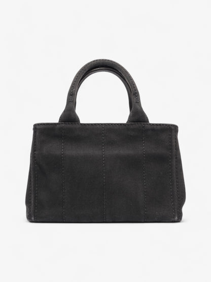 Prada Canvas Tote Black / White Cotton