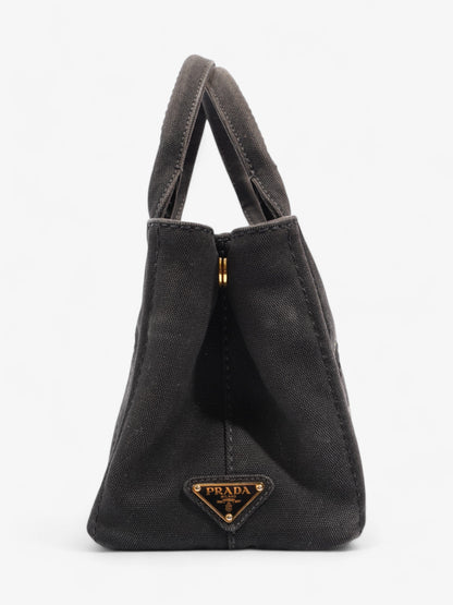 Prada Canvas Tote Black / White Cotton