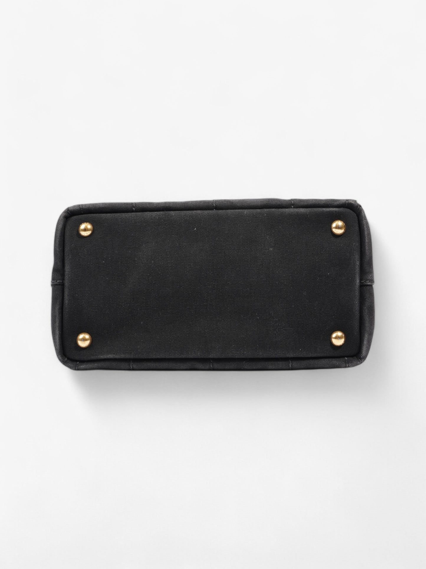 Prada Canvas Tote Black / White Cotton