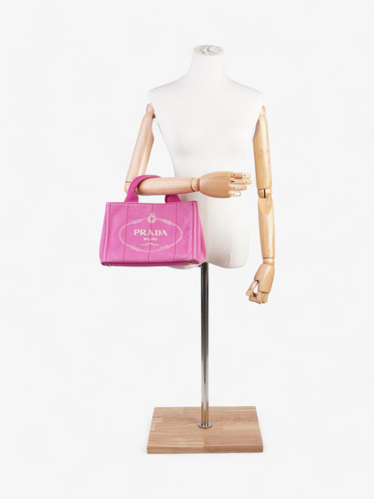 Prada Canapa Tote Pink Cotton