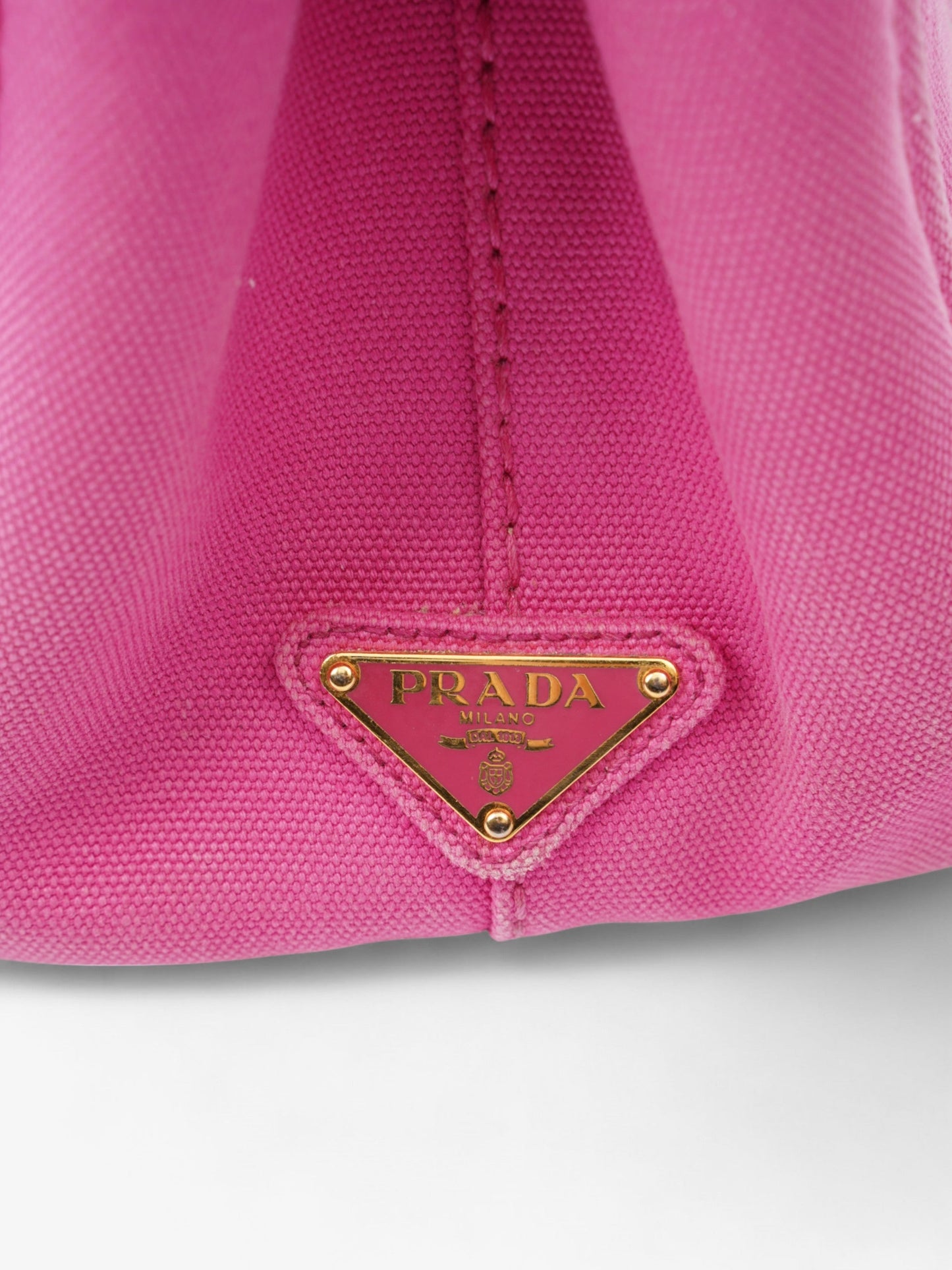 Prada Canapa Tote Pink Cotton