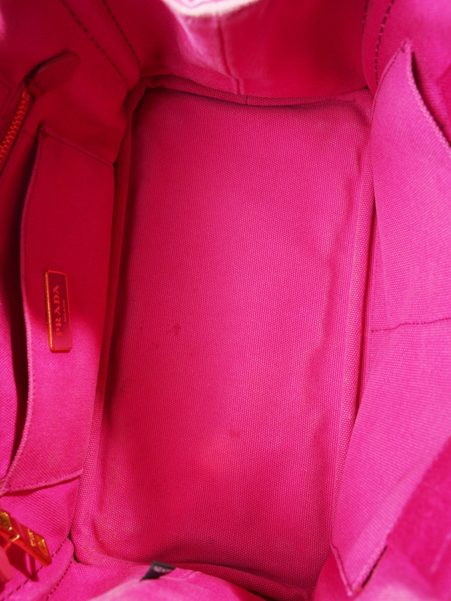 Prada Canapa Tote Pink Cotton