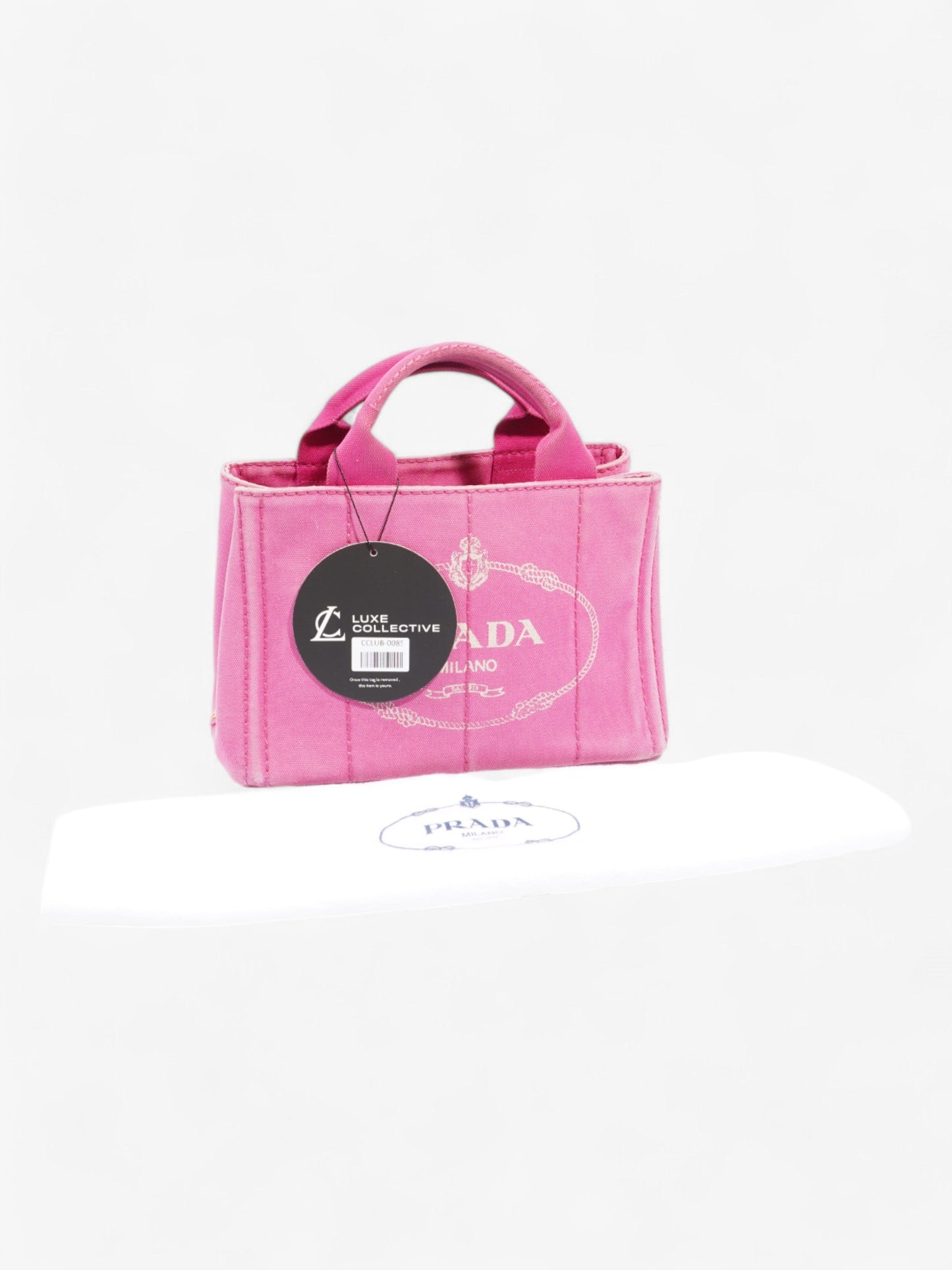 Prada Canapa Tote Pink Cotton