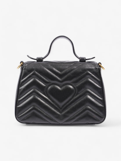 Gucci GG Marmont Mini Top Handle Bag in Quilted Black Leather Black GG Supreme Matelasse Leather Mini