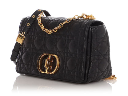 Dior Medium Black Lambskin Caro Bag