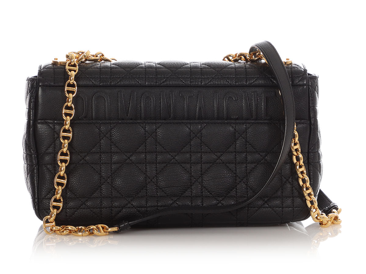 Dior Medium Black Lambskin Caro Bag