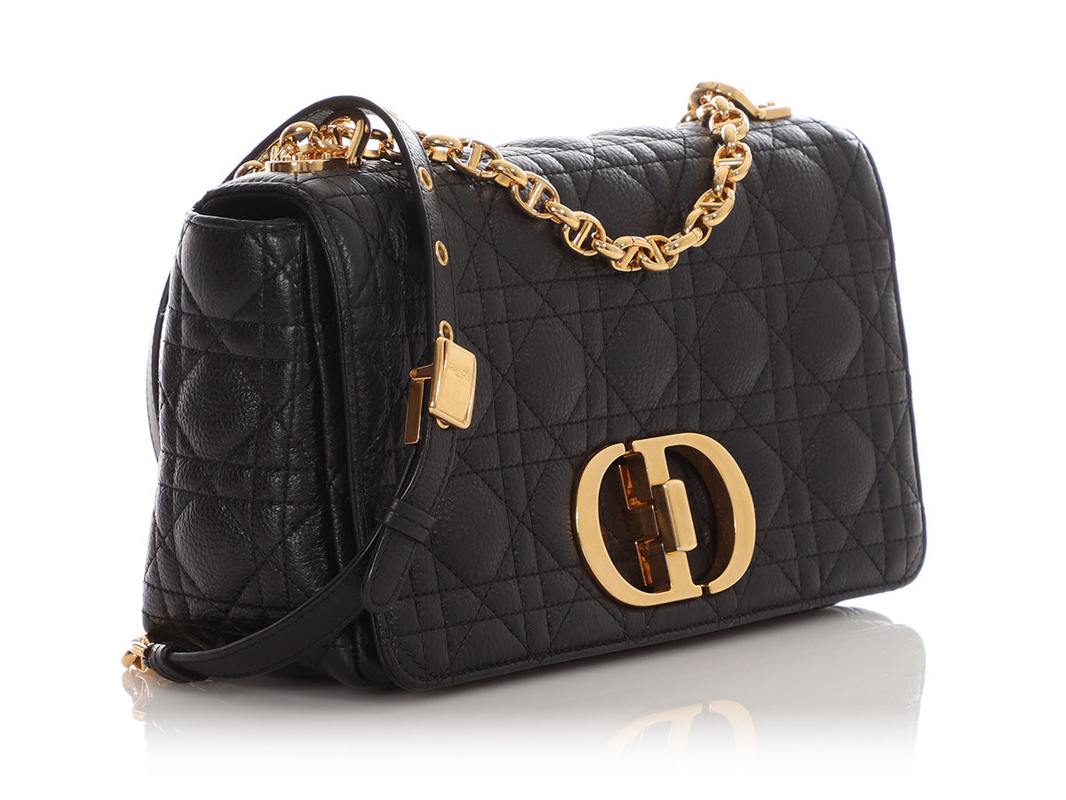 Dior Medium Black Lambskin Caro Bag