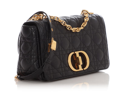 Dior Medium Black Lambskin Caro Bag
