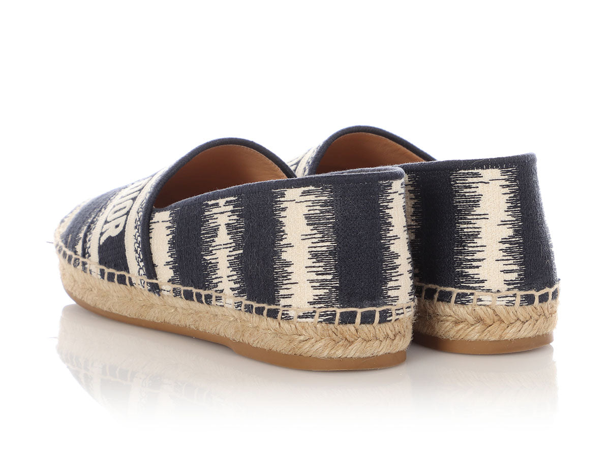 Dior Deep Blue Oblique Espadrilles