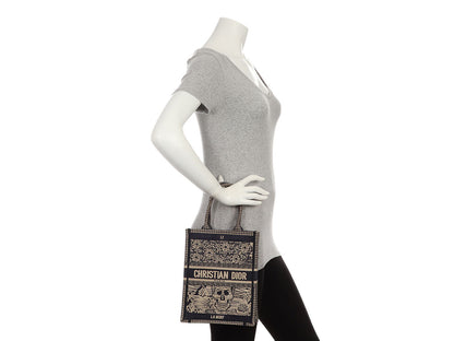 Dior Blue Embroidered La Mort Tarot Vertical Book Tote