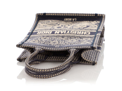 Dior Blue Embroidered La Mort Tarot Vertical Book Tote