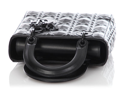 Dior Small Matte Black My ABCDior Diamond Motif Lady Dior