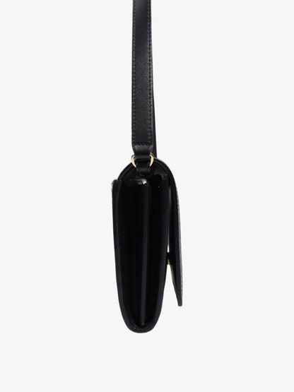 Burberry Hannah Wallet On Chain Archive Beige / Black Canvas