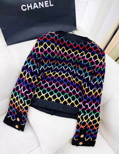 Chanel 22S black & Multicolor jacket size 36