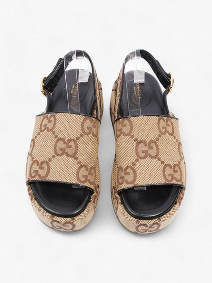 Gucci GG Angelina Platform Sandal GG Supreme / Black Canvas EU 39.5 UK 6.5