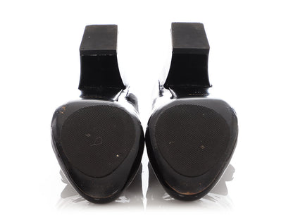 Celine Black Patent Babies T-Bar Pumps